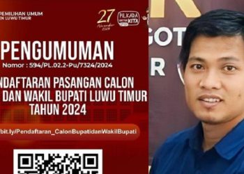 Komisioner KPU Luwu Timur, Yusril Hidayat.