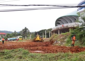 Kualitas Proyek Islamic Center Malili jadi sorotan Bupati Luwu Timur, Irwan Bachri Syam.