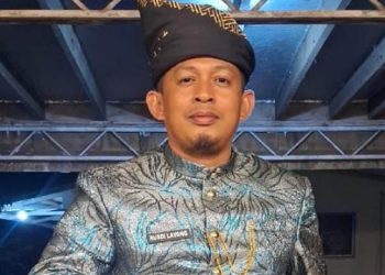 Anggota DPRD Luwu Timur, Rusdi Layong, apresiasi program strategis Pemkab yang disampaikan pada puncak acara HUT ke-22 Lutim, Senin 19 Mei 2025. (Foto: Cullank_Art)