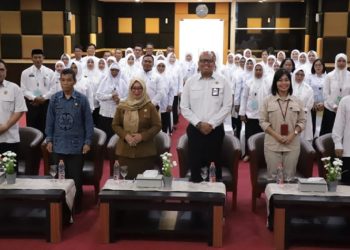 Wakil Bupati Luwu Timur, Puspawati Husler membuka kegiatan Diklat BOSP Tahun 2025, di Balai Diklat Pemeriksaan Keuangan Negara BPK RI Gowa, Senin 26 Mei 2025. (Foto: Diskominfo SP Lutim)
