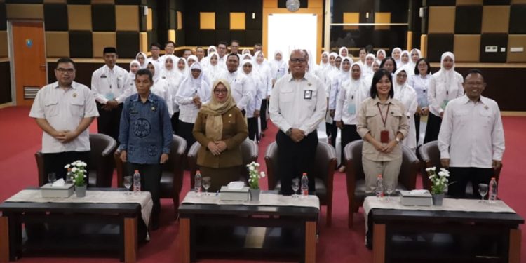 Wakil Bupati Luwu Timur, Puspawati Husler membuka kegiatan Diklat BOSP Tahun 2025, di Balai Diklat Pemeriksaan Keuangan Negara BPK RI Gowa, Senin 26 Mei 2025. (Foto: Diskominfo SP Lutim)