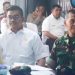 Anggota DPRD Luwu Timur, Firman Udding (kiri), bersama unsur Forkopimda menghadiri peluncuran aplikasi EWS dan simulasi tanggap banjir yang digelar PT Vale di Lapangan Merdeka Malili, Rabu 18 Juni 2025.