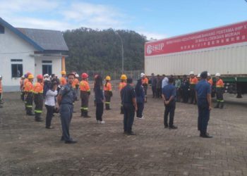 Pembongkaran material smelter PT IHIP di Pelabuhan Waru-Waru, Kecamatan Malili, Minggu 8 Juni 2025, tanpa koordinasi dengan Pemkab Luwu Timur. (Foto: ist)