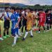 Para pemain bersalaman setelah pelatih mengumumkan 28 pemain Tim Sepak Bola Putra Luwu Timur yang lolos seleksi di Stadion Andi Hasan Opu To Hatta, Senin (9/6), untuk ikut TC Pra Porprov Sulsel 2026. (Foto: jaeja.id)