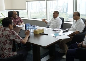 Bupati Luwu Timur, Irwan Bachri Syam bersama rombongan audiensi ke Kementerian Perhubungan terkait rencana pembangunan bandara di Lutim, Selasa 01 Juli 2025. (Foto: Kominfo SP Lutim)