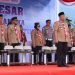 Bupati Luwu Timur, Irwan Bachri Syam menjadi pembina upacara HUT ke-64 Gerakan Pramuka di Lapangan Pendidikan Malili, Selasa 19 Agustus 2025. (Foto: Warta Lutim)