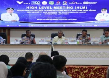 Kegiatan HLM Optimalisasi Pendapatan Daerah melalui Kepatuhan Pajak Daerah, di Aula Sasana Praja, Kantor Bupati Luwu Timur, Kamis (14/8/2025). (Foto: Warta Lutim)