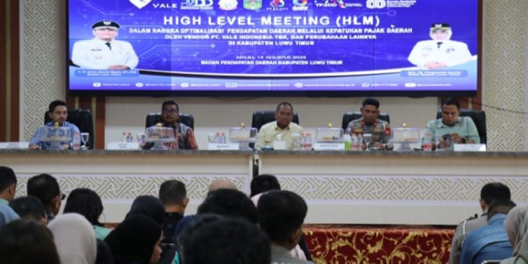 Kegiatan HLM Optimalisasi Pendapatan Daerah melalui Kepatuhan Pajak Daerah, di Aula Sasana Praja, Kantor Bupati Luwu Timur, Kamis (14/8/2025). (Foto: Warta Lutim)