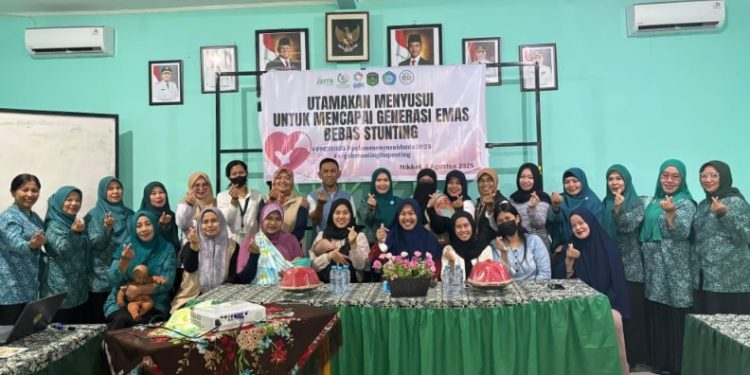 Penyuluh KB Kecamatan Nuha menggelar kelas edukasi di tiga desa yang berbeda, yakni Desa Sorowako, Nikkel dan Nuha, Selasa (12/08/2025). (Foto: Warta Lutim)