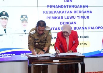 Tingkatkan Mutu Pendidikan, Bupati Luwu Timur Tekan MoU dengan UMB Palapo