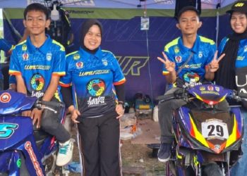Dua pembalap Luwu Timur, Zaki dan Farel, bakal tampil di Porprov Sulsel 2026 usai tampil apik pada babak kualifikasi di Sirkuit Atakkae, Wajo. (Foto: IST)