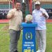 Anggota DPRD Luwu Timur, Yusuf Pombatu, memberikan dukungan langsung saat PersLutim bertanding di babak play off Kualifikasi Porprov Sulsel 2026.