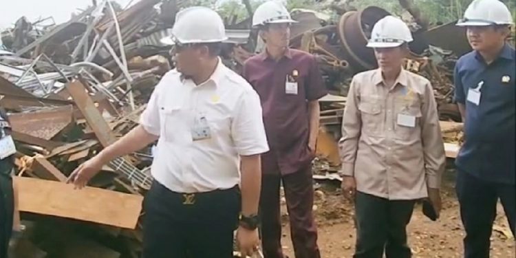 Sejumlah anggota DPRD Luwu Timur meninjau pengelolaan limbah dan scrap PT Vale Indonesia, Rabu 10 September 2025.