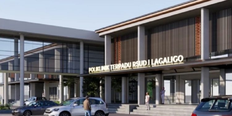 Konsep rencana pembangunan Poliklinik Terpadu yang merupakan bagian dari pengembangan PRSUD I Lagaligo. Foto: IST