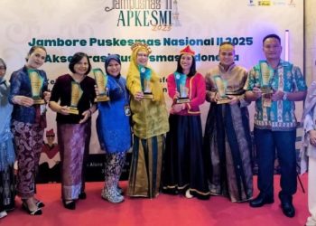 Enam Puskesmas Luwu Timur meraih penghargaan nasional di Jampusnas 2025 berkat inovasi dan riset unggulan. FOTO: IST