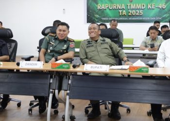 Ketua DPRD Luwu Timur, Ober Datte mengikuti Video Conference Rapat Paripurna TMMD ke-46 Tahun Anggaran 2025 di Kantor HRTM PT Vale Indonesia, Sorowako, Kamis (04/12/2025).