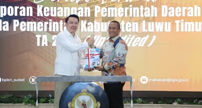 Bupati Lutim Serahkan LKPD 2025 ke BPK Sulsel, Tegaskan Komitmen Transparansi Keuangan