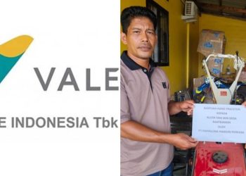 Mitra PT Vale Indonesia, PT Mahalona Mandiri Perkasa salurkan bantuan traktor ke petani Ranteangin, Kecamatan Towuti, Kamis (26/03/2026).