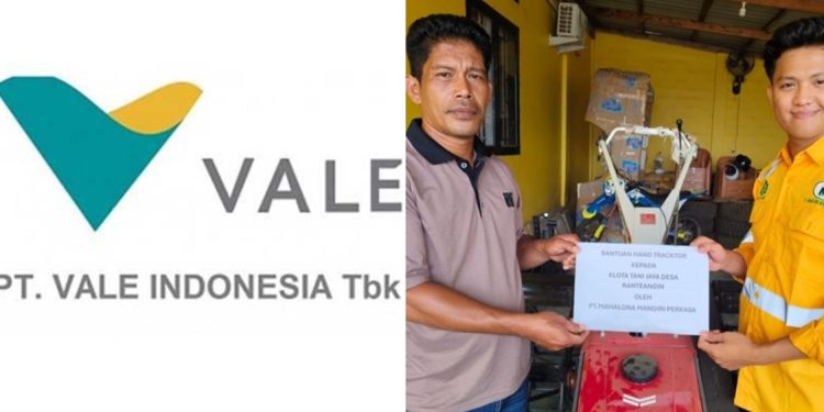 Mitra PT Vale Indonesia, PT Mahalona Mandiri Perkasa salurkan bantuan traktor ke petani Ranteangin, Kecamatan Towuti, Kamis (26/03/2026).