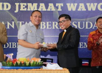 Bupati Luwu Timur hadiri HUT ke-50 Gereja Kibaid Wawondula, Sabtu (18/04/2026). Foto: Kominfo-SP