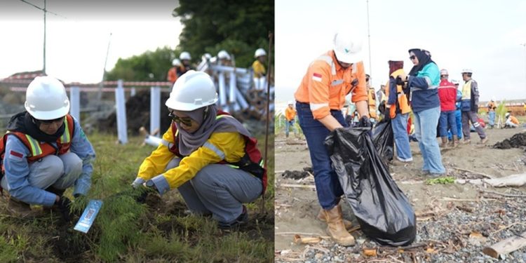 Kegiatan menanam pohon dan bebersih pesisir Morowali yang diadakan PT Vale Indonesia Tbk menyambut Hari Bumi 2026. Foto: Tim Comm Vale