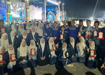 Kontingen Luwu Timur yang tampil di MTQ ke-34 Sulsel 2026. Foto: Kominfo-SP