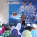 Bupati Luwu Timur, Irwan Bachri Syam menyampaikan sambutan dalam peluncuran program Spesialis Juara di Puskesmas Mahalona, Kecamatan Towuti, Minggu (26/4/2026). Foto: Kominfo-SP