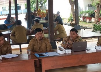 Rapat persiapan pelaksanaan Bupati Cup dan Liga Pelajar dalam rangka HUT ke-23 Luwu Timur, di Pendopo Disparmudora Luwu Timur, Senin (13/4/2026). Foto: jaeja.id