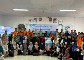 PT Vale sosialisasi aplikasi EWS untuk memantau potensi banjir dan jalur evakuasi di Luwu Timur. FOto: IST