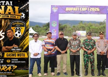 Preview final Bupati Cup I Lutim 2026, Malili United vs Gaswo Wotu.