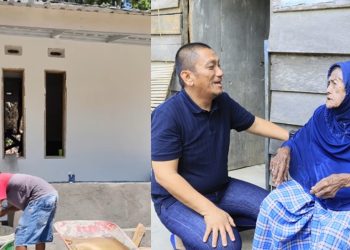 Pembangunan rumah layak yang dijanjikan Bupati Luwu Timur bagi Jahirah, nenek 102 tahun di Kecamatan Kalaena sudah hampir rampung.