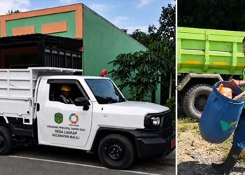 Mobil sampah bantuan PT Vale Indonesia mulai beroperasi di Desa Laskap, Senin 04 Mei 2026. Foto: IST