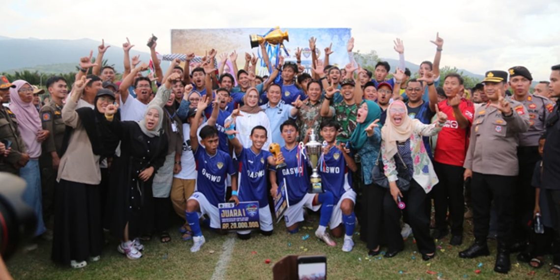 Gaswo Wotu, juara turnamen Bupati Cup I Lutim 2026.