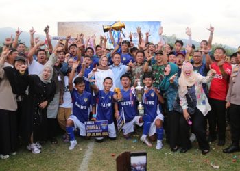 Gaswo Wotu, juara turnamen Bupati Cup I Lutim 2026.