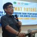 Ketua Harian KONI Sulsel, Chalid Suang saat menyampaikan sambutan dalam rangkaian visitasi calon tuan rumah Porprov ke-19 Sulsel 2030, di Aula Sasana Praja Kantor Bupati Lutim, Sabtu (30/05/2026). Foto: Jaeja.id