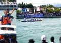 Bupati Luwu Timur, Irwan Bachri Syam menonton langsung lomba perahu naga di Sungai Malili, Minggu (31/05/2026). Foto: Kominfo-SP
