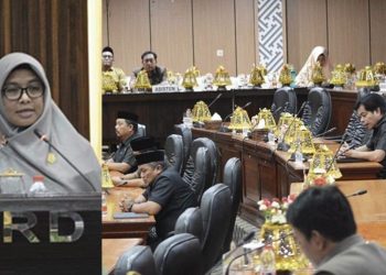 Juru Bicara Fraksi PAN DPRD Luwu Timur Prima Eyza Purnama menyampaikan pendapat akhir fraksi dalam rapat paripurna, Jumat (10/07/2026). Foto: Jaeja.id