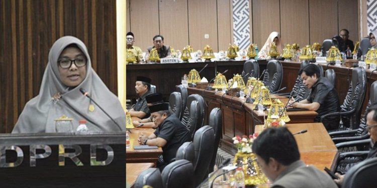 Juru Bicara Fraksi PAN DPRD Luwu Timur Prima Eyza Purnama menyampaikan pendapat akhir fraksi dalam rapat paripurna, Jumat (10/07/2026). Foto: Jaeja.id