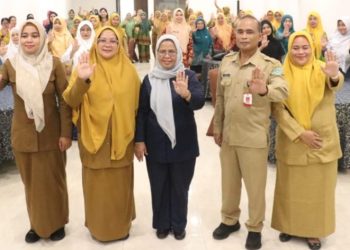 Wakil Ketua II DPRD Luwu Timur, Harisah Suharjo menghadiri kegiatan Peningkatan Partisipasi Perempuan melalui Pengembangan RBI, Senin (22/06/2026).
