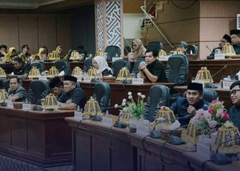 Suasana rapat paripurna dimulainya masa sidang ketiga tahun 2025-2026, Senin (06/07/2026).