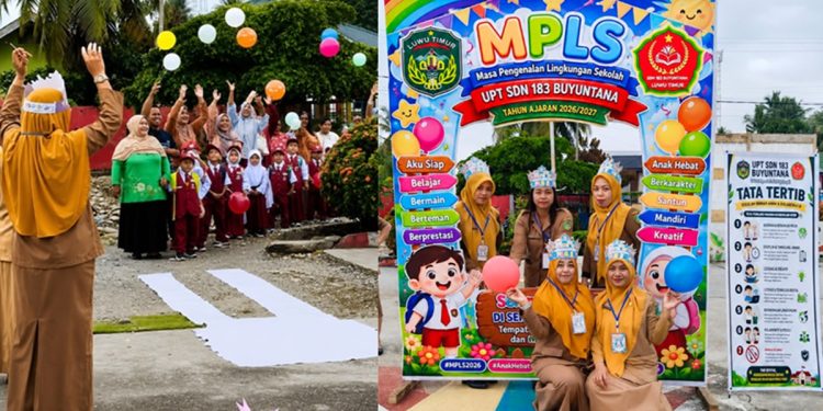 Suasana pembukaan MPLS Ramah untuk siswa baru UPT SDN 183 Buyuntana Tahun Ajaran 2026/2027, Senin (13/07/2026). Foto: IST