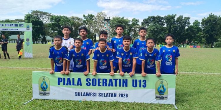 Skuad Perslutim U13 yang berlaga di Piala Soeratin U13 2026 tingkat Sulawesi Selatan di Makassar, Kamis (18/06/2026). Foto: IST