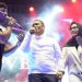 Bupati Luwu Timur, Irwan Bachri Syam dan istri, Ani Nurbani ikut bernyanyi bersama Repvblik Band di Lapangan Pendidikan Malili, Jumat (12/06/2026). Foto: Kominfo-SP