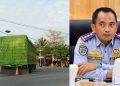 Kadishub Luwu Timur, Syahmuddin mengingatkan sanksi tegas bagi sopir truk yang nekat melanggar rambu lalin di Jalan Sangkuruwira Wotu. Foto: Jaeja.id