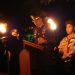 Kapolres Luwu Timur AKBP Ario Putranto TM membacakan naskah apel kehormatan dan renungan suci di TMP Malili, Luwu Timur, Minggu (16/08/2026) malam menjelang HUT ke-81 RI