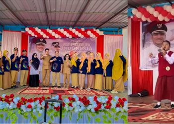 Lomba kesenian sambut HUT ke-81 RI tingkat SD se-Kecamatan Tomoni, Luwu Timur, resmi dibuka pada Senin (10/08/2026). Foto:IST