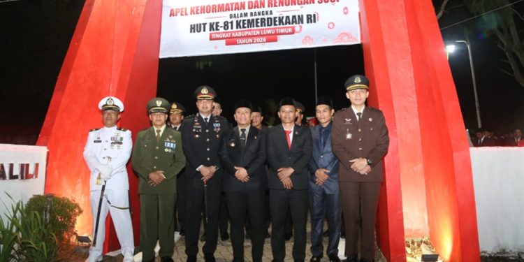 Bupati Irwan Bersama Forkopimda Ikuti Apel Kehormatan dan Renungan Suci di TMP Malili