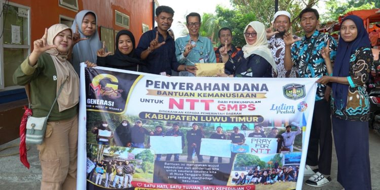 Lewat Pemkab Luwu Timur, GMPS Serahkan Bantuan untuk Korban Gempa NTT
