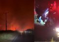 Aramda Damkar Luwu Timur (Tomoni) membantu pemadaman kebakaran hutan dan lahan di Poso, Sulawesi Tengah, Minggu (13/09/2026). Foto: IST